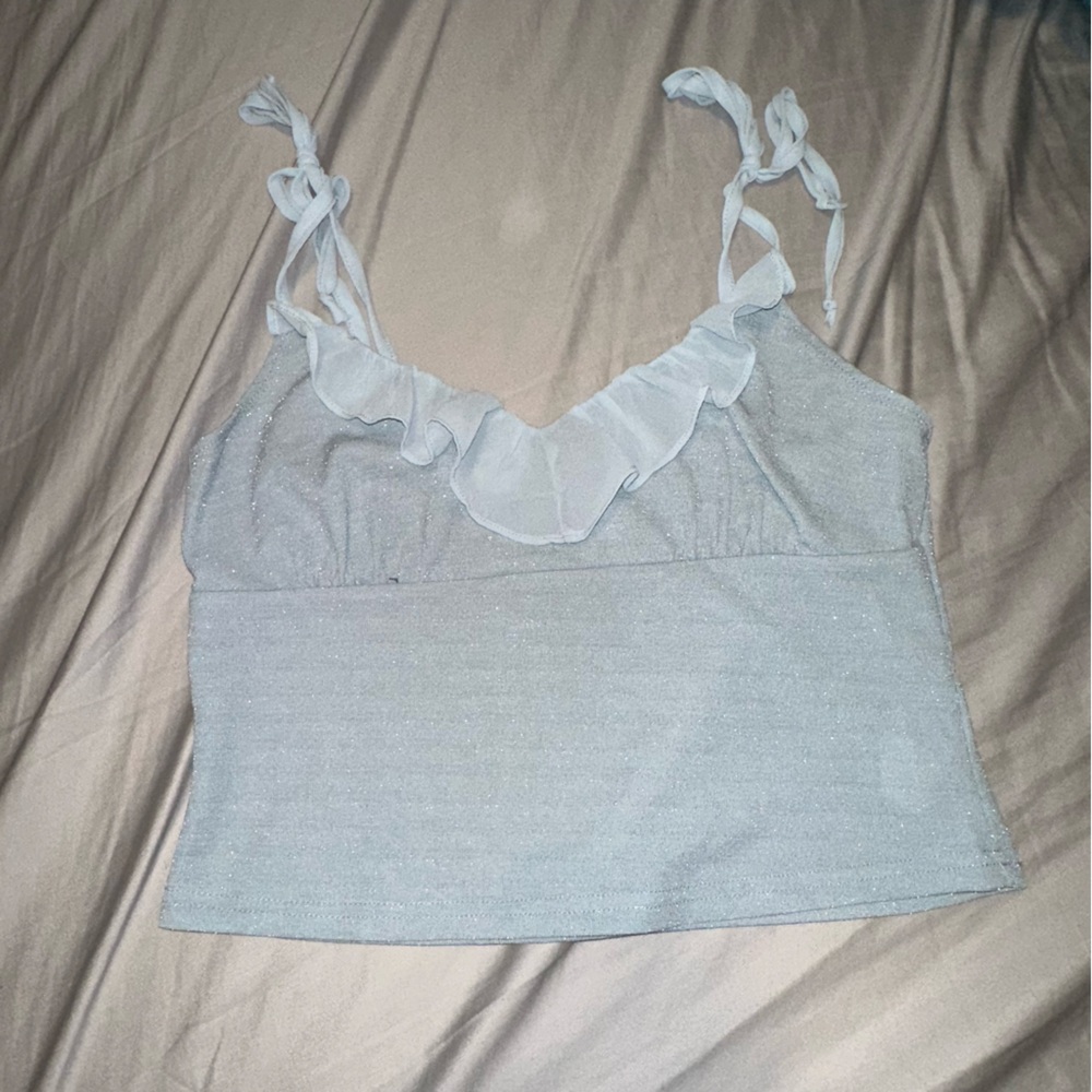 Current Mood Sparkling Pale Blue Skirt Set